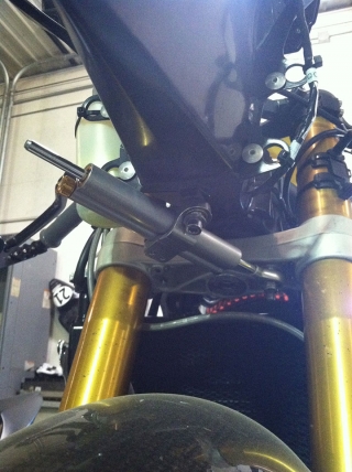 *TEMPORARILY OUT OF STOCK* Apex/Ohlins Steering Damper Kit for Triumph Speed Triple 2012-15